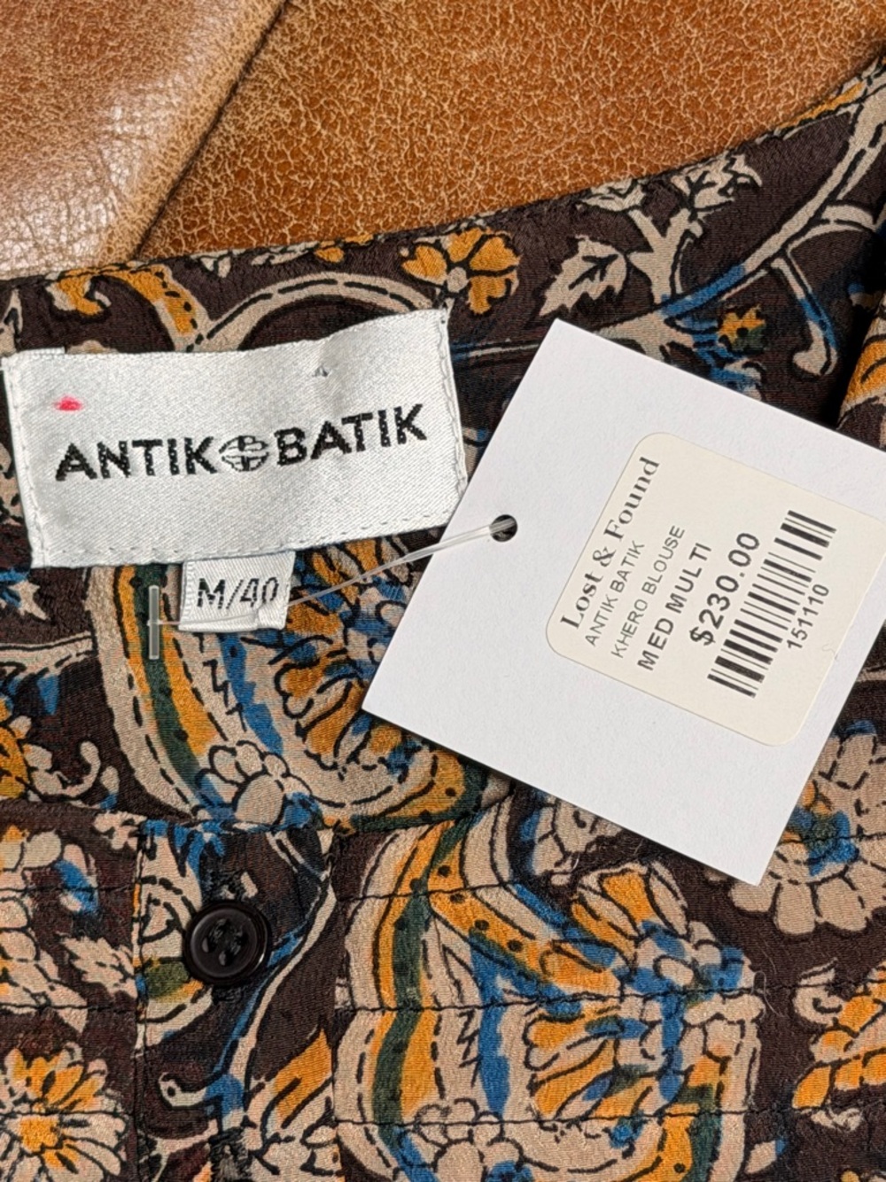 ANTIK BATIK Khero Ruffle-Trimmed Printed Voile Blouse Women’s Sz M/40 NWT - Picture 11 of 14